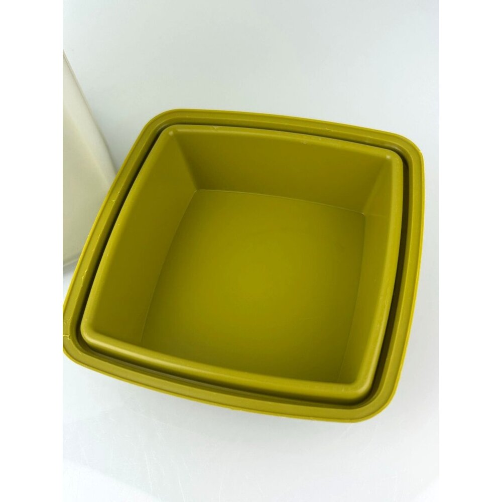 Vintage 70s Tupperware Pick-a-Deli Pickle Keeper Strainer Avacado Green Retro - Picture 7 of 13